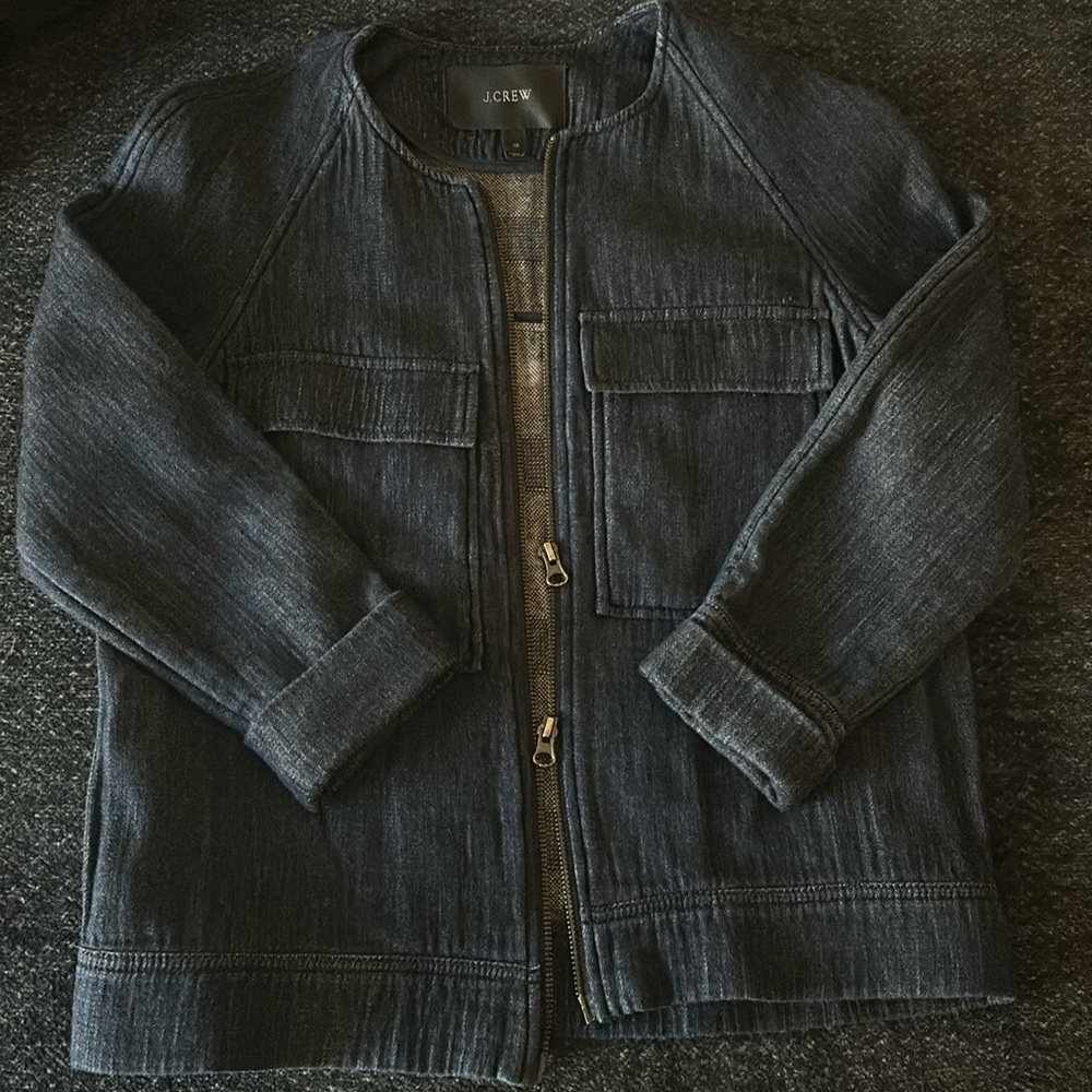 Light denim bomber jacket